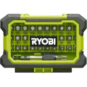 Ryobi Coffret renforcé 32 embouts de vissage Torx T7-T40 - porte-embouts à fixation rapide RAK32TSD