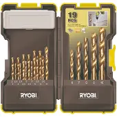 Ryobi Coffret empilable 19 forets HSS métal RAK19HSS2