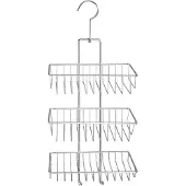 Wenko Doucherek Nivala 3-laags chroom 22x50cm - Zonder boren - Doucherekje hangend - Douchemand - Douchecaddy ophangbaar