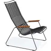 Houe CLICK Relaxfauteuil Lounge Chair Bamboe Armleuningen Stalen Frame 2 stuks