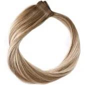 Rapunzel of sweden Premium Tape Extensions Straight / Classic Tape 4 cm / 8 pieces Dark Ashy Blonde Balayage B2.6/10.7 50 cm Hair extensions 20 g