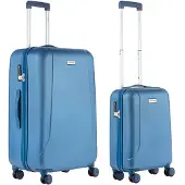 Carryon Skyhopper Kofferset – TSA Handbagage + Reiskoffer 78cm – Dubbele wielen - Blauw