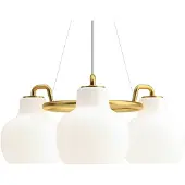 Louis Poulsen Vl Ring Crown 3 Kroonluchter Messing - Hanglampen Opaalglas White - 5741094370