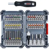 Bosch 44+1 delige schroefbitset en doppen in cassette - 2607017692