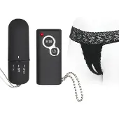 Love to love Secret Slipjes Vibrator met Afstandsbediening - Zwart - One Size