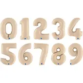 Ballongkungen AB Folieballon Cijfer 8 Satin Cream - 100 cm