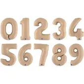 Ballongkungen AB Folieballon Cijfer 1 Satin Nude - 100 cm
