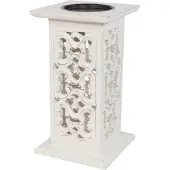Outdoor Living Forte kandelaar 14x14xH26 cm - wit
