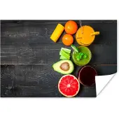 PosterMonkey Poster Fruit - Smoothie - Industrieel - Zomer - 60x40 cm