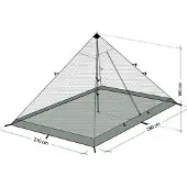 DD Hammocks DD SuperLight Pyramid Mesh Tent Family Size