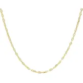 Karma - Dames Ketting - minimalistisch - 925 sterling zilver - 14 karaats Gouden plating - 40 + 5 CM