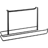 Metaltex - Keukenrolhouder Galileo - Rollenhouder - Keukenpapier Houder voor Keukenkastdeur - Mat Zwart - Geschikt voor Deuren van 2 cm