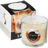 Spaas Geurkaars glas in doos 85x85 mm White Cake Vanilla