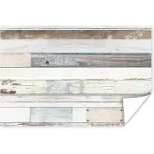 PosterMonkey Poster Hout - Planken - Wit - 90x60 cm