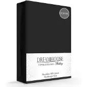 Dreamhouse Topper hoeslaken - katoen - zwart - 90x220 cm