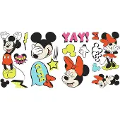 RoomMates Muurstickers Mickey & Minnie Junior Vinyl 17-delig