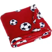 Playshoes Fleecedeken Voetbal 75 X 100 Cm Rood