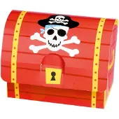 Amscan Papieren Schatkist 10,5 Cm Rood 8 Stuks