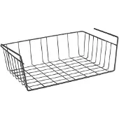 Metaltex - Hangmand 30 cm - Zwart - Metaal - Onder Plank - Ruimtebesparende Opberger