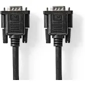 Nedis VGA-kabel | VGA male - VGA female | 10 m | Zwart