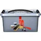 Sunware Q-line Schoenpoetsdoos 6 Liter Zilver zilver Kunststof