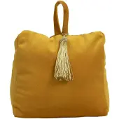 Mars & More Deurstopper - fluweel - oker geel - 18 cm - Deurstoppers