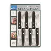 Amefa Pizza - 6 Steakvorken - Zwart