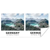 PosterMonkey Poster Duitsland - Water - Bergen - Bos - 160x80 cm