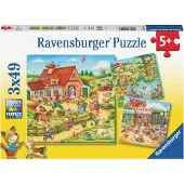 Ravensburger puzzel Landelijke vakantie - Legpuzzel - 3x49 stukjes