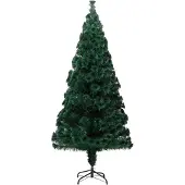 vidaXL Kunstkerstboom met standaard 240 cm glasvezel groen