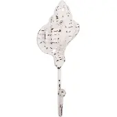Batela witte schelp wandhaak -