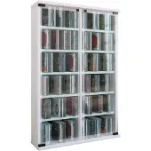 Hioshop Galerie wandkast , CD-toren 12 planken wit.