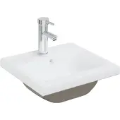 vidaXL Inbouwwastafel met kraan 42x39x18 cm keramiek wit