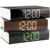 Karlsson Alarmklok Book LED | KARLSSON kunststof grijs 20x5x14 cm tafelklokken | NADUVI