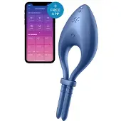 Satisfyer Bullseye - App-gestuurde vibrerende penisring voor mannen (blauw)
