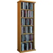VCM Vetro wandkast met 1 glazen deur 6 vakken Beuken decor.