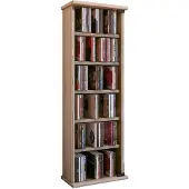 VCM Vetro wandkast met 1 glazen deur 6 vakken Sonoma eiken decor.