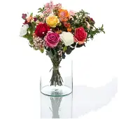 Emerald kunstboeket flame roses