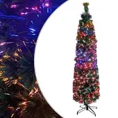 vidaXL Kunstkerstboom met standaard smal 180 cm glasvezel