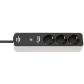 Brennenstuhl 1153230620 Smart Stekkerdoos | 3 Sockets | Schakelaar | Zwart - 1,5 meter
