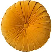 Dutch decor - KAJA - Sierkussen rond velvet Ø40 cm - Golden Glow - geel