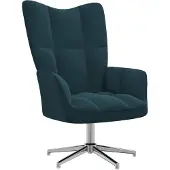 vidaXL Relaxstoel fluweel blauw