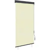 vidaXL Rolgordijn voor buiten 100x250 cm crème