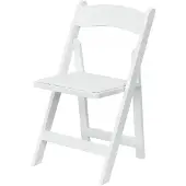 HorecaTraders Klapstoel Wimbledon | Kunststof | Wit | 4 stuks