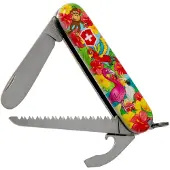 Victorinox My First Junior Zakmes - Parrot Editie - 9 Functies - met Nekkoord en Kleurboek