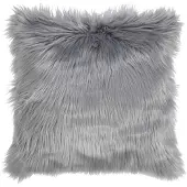 Dutch decor - MEES - Sierkussen 45x45 cm - mist - lichtgrijs - fluffy - superzacht