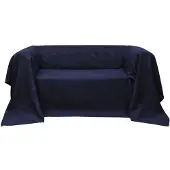 vidaXL Bankhoes microsuede marineblauw 140 x 210 cm