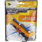 Geomag Mechanics: Maak je eigen kompas - 21 onderdelen, Speelgoed met neodymiummagneet, geschikt voor kinderen vanaf 5 jaar, blauw en wit