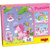 HABA Sales Gmbh & Co.KG Unicorn Flash Puzzles Roze Kinderen