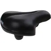 Mirage Comfortabel fietszadel - Elastomeer vering - Zwart - Uniseks - Inclusief strop
